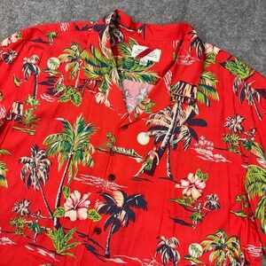 Best Made Co x Kahala Hawaiian Shirt Mens XL Orange Rayon Hula Girl Aloha USA
